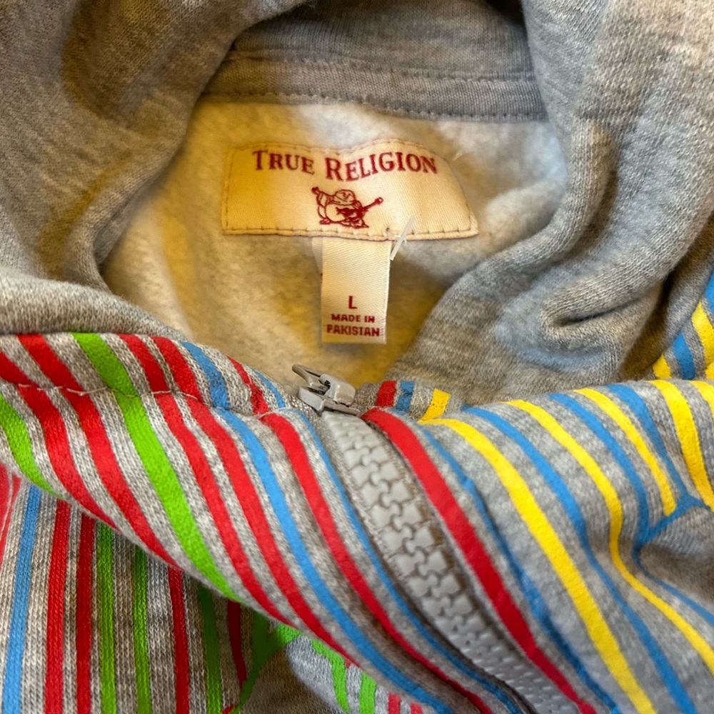 True Religion zip up hoodie. NWT. Size L - Picture 2 of 5